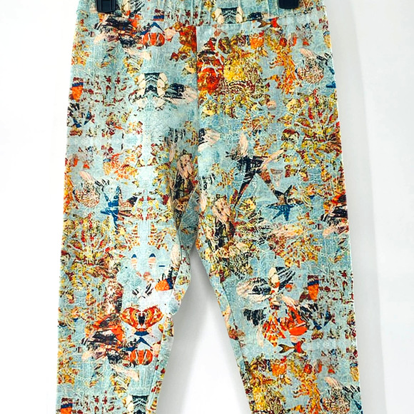 Soft Surroundings Have To Have Blue Corduba Printed Ankle Legging Size Small - Picture 3 of 10